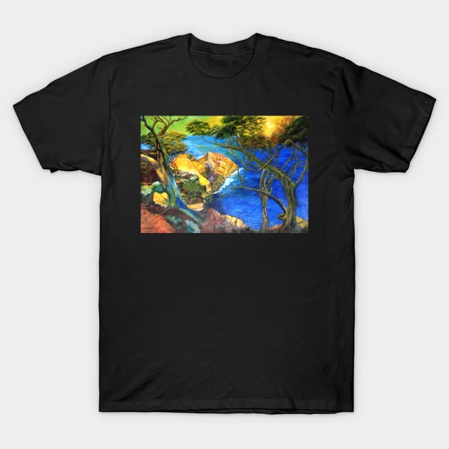 Nature- Monterey Bay T-Shirt by Rupaprakash